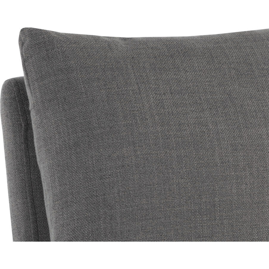 Glenrose Effie Smoke Wheeled Dining Chair, Wheeled